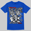 Jordan 3 "True Blue" DopeSkill T-Shirt Distorted Realms Graphic Streetwear - Royal