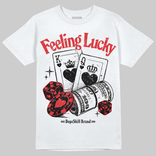Dunk Low Panda White Black DopeSkill T-Shirt Feeling Lucky Graphic Streetwear - White