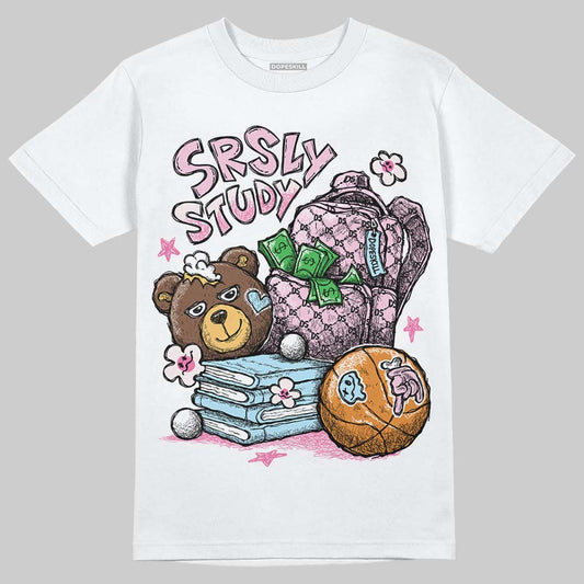 Dunk Low LX Pink Foam DopeSkill T-Shirt Fear Fuels The Hustle Graphic Streetwear - White 