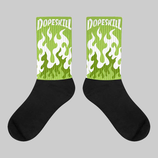 FIRE Sublimated Socks Match Dunk Low 'Chlorophyll'