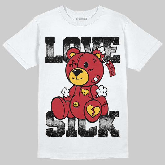 Jordan 14 Retro Ferrari (2025) DopeSkill T-Shirt Love Sick Graphic Streetwear - White 