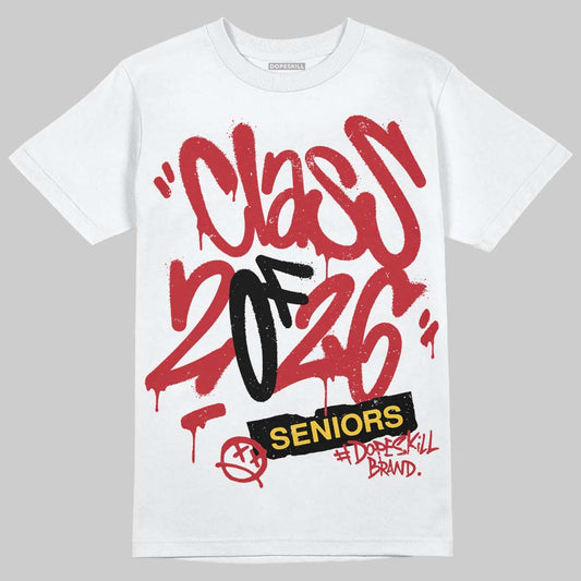 Jordan 14 Retro Ferrari (2025) DopeSkill T-Shirt Class of 2026 Graphic Streetwear - White 