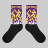 Jordan 12 "Field Purple" DopeSkill Sublimated Socks FIRE Graphic Streetwear