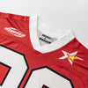 DopeSkill Oversized Jersey Streetwear Graphic Tee Cool V-Neck Red T-Shirt Fire 26 Graphic