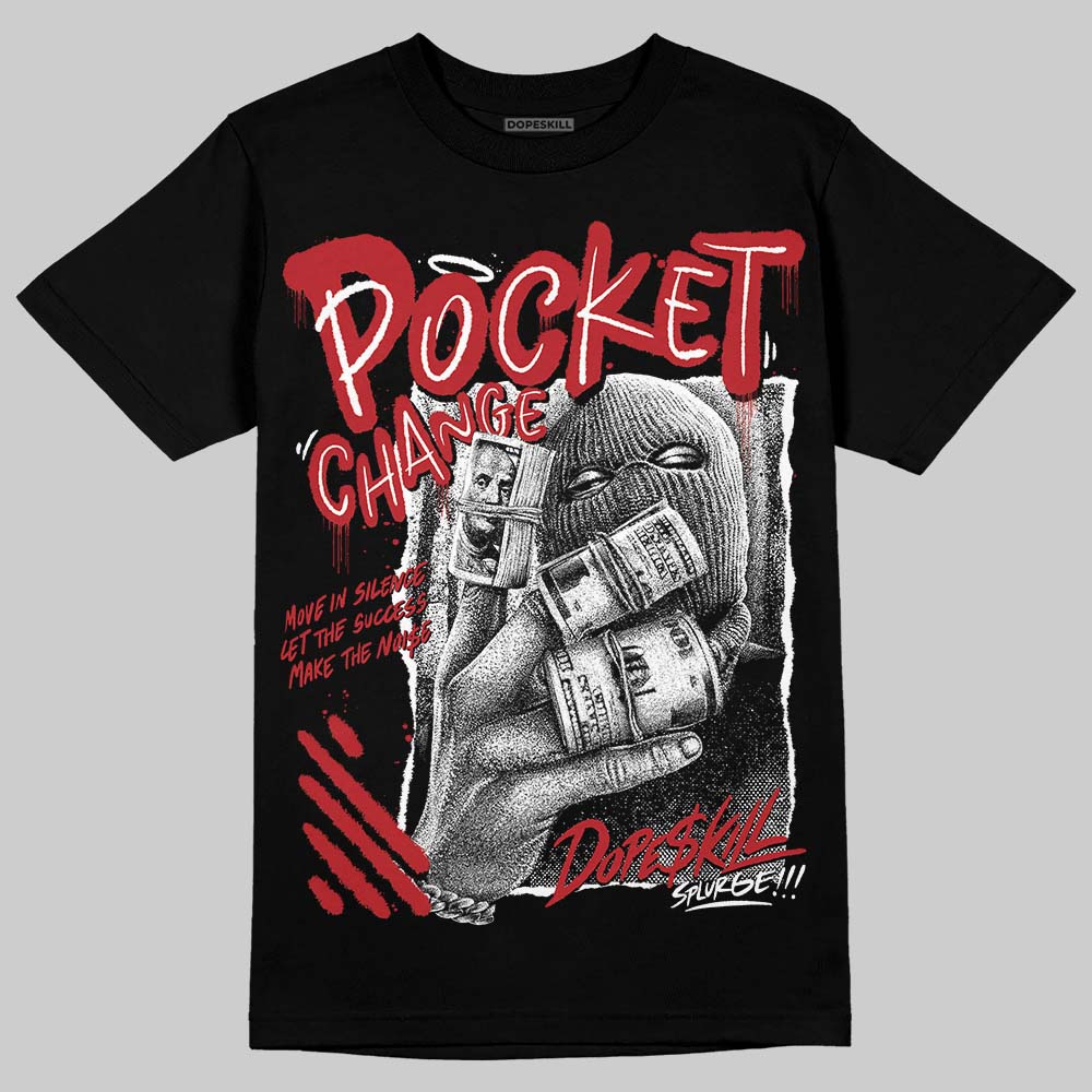 Jordan 12 Retro Flu Game (2025) DopeSkill T-Shirt Pocket Change Graphic Streetwear - Black