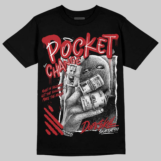 Jordan 12 Retro Flu Game (2025) DopeSkill T-Shirt Pocket Change Graphic Streetwear - Black