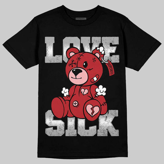 Jordan 12 Retro Flu Game (2025) DopeSkill T-Shirt Love Sick Graphic Streetwear - Black