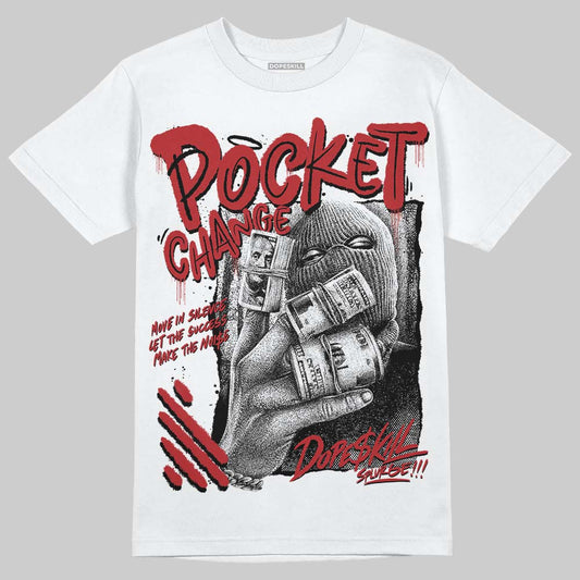 Jordan 12 Retro Flu Game (2025) DopeSkill T-Shirt Pocket Change Graphic Streetwear - White