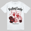 Jordan 12 Retro Flu Game (2025) DopeSkill T-Shirt Feeling Lucky Graphic Streetwear - White