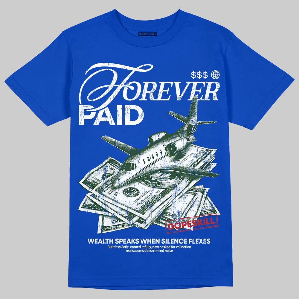 Jordan 3 "True Blue" DopeSkill T-Shirt Forever Paid Graphic Streetwear - Royal