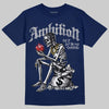 Jordan 12 French Blue DopeSkill T-Shirt Ambition Graphic Streetwear - navy