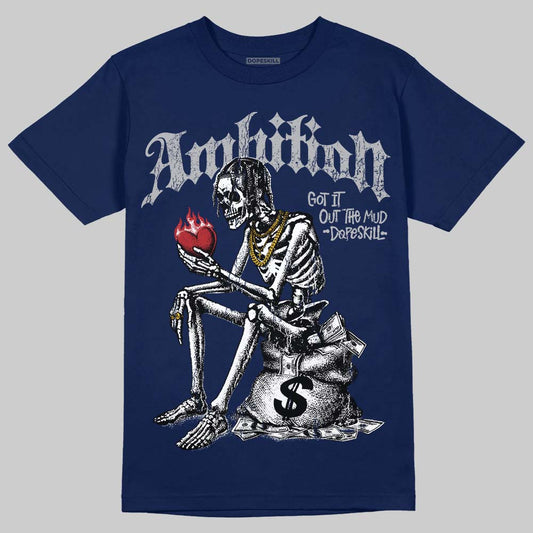 Jordan 12 French Blue DopeSkill T-Shirt Ambition Graphic Streetwear - navy