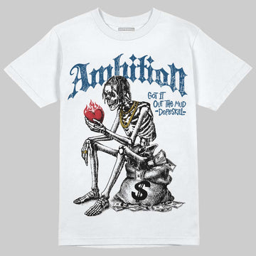 Jordan 12 French Blue DopeSkill T-Shirt Ambition Graphic Streetwear - White 