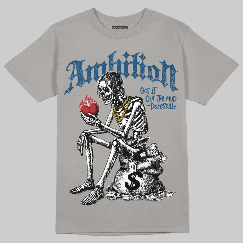 Jordan 12 French Blue DopeSkill T-Shirt Ambition Graphic Streetwear - Gravel