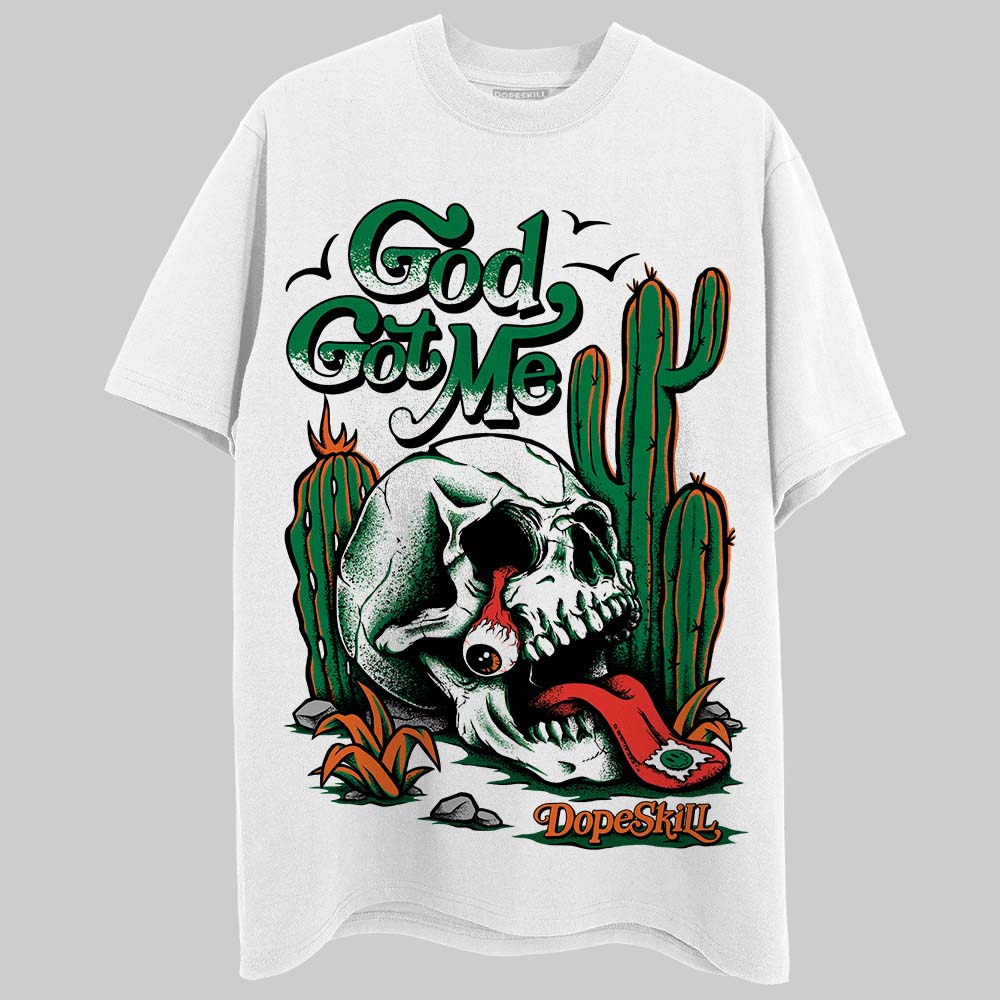 Green Sneakers DopeSkill T-Shirt God Got Me Graphic Streetwear - White