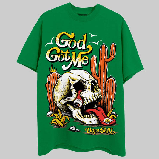 Green Sneakers DopeSkill Green T-Shirt God Got Me Graphic Streetwear