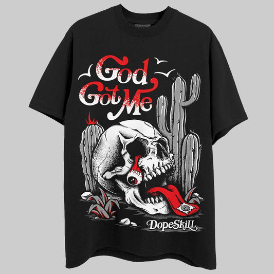 Grey Sneakers DopeSkill T-Shirt God Got Me Graphic Streetwear - Black