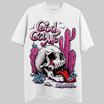 Pink Sneakers DopeSkill T-Shirt God Got Me Graphic Streetwear - White