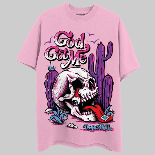 Pink Sneakers DopeSkill Pink T-Shirt God Got Me Graphic Streetwear