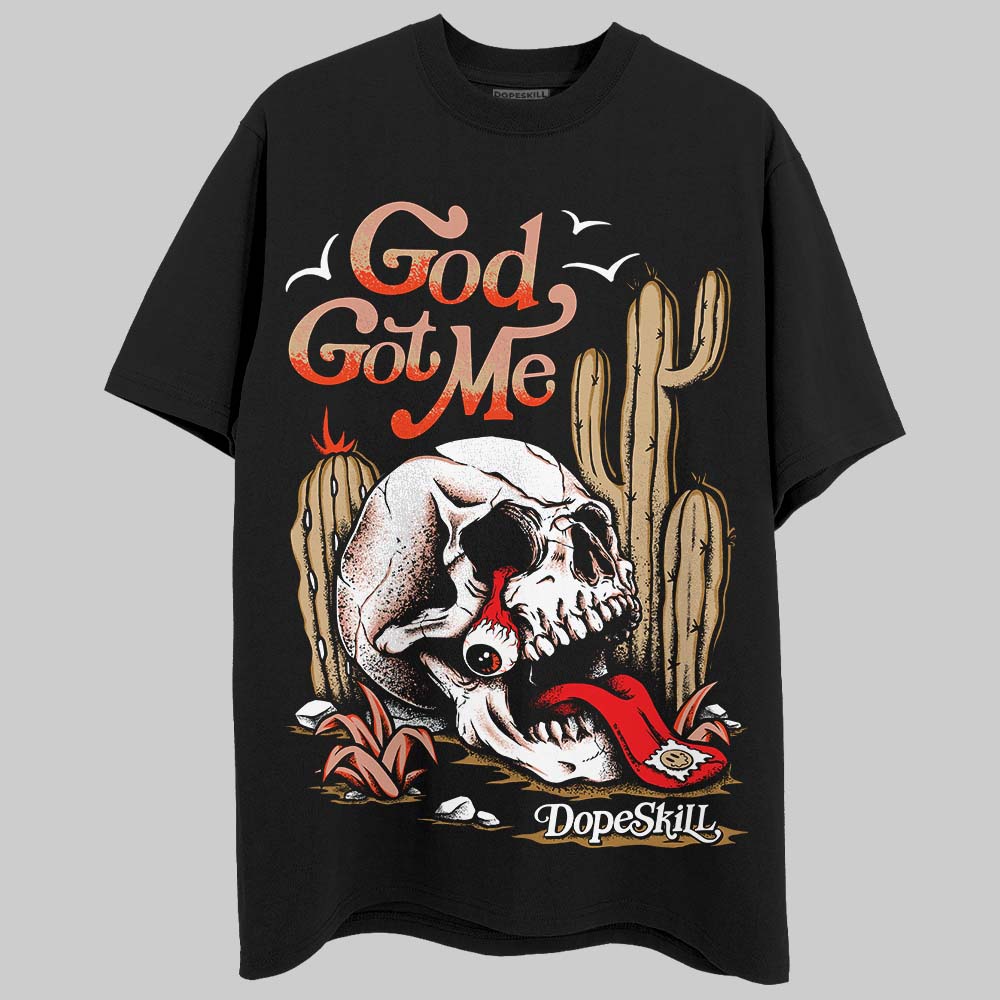 TAN Sneakers DopeSkill T-Shirt God Got Me Graphic Streetwear - Black