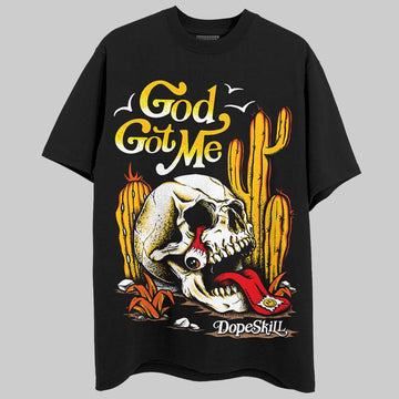 Yellow Sneakers DopeSkill T-Shirt God Got Me Graphic Streetwear - Black