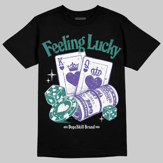 Jordan 5 OG “Grape” DopeSkill T-Shirt Feeling Lucky Graphic Streetwear - Black