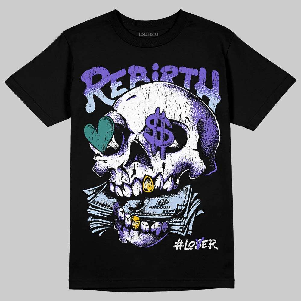 Jordan 5 Grape DopeSkill T-Shirt Rebirth Graphic Streetwear - Black