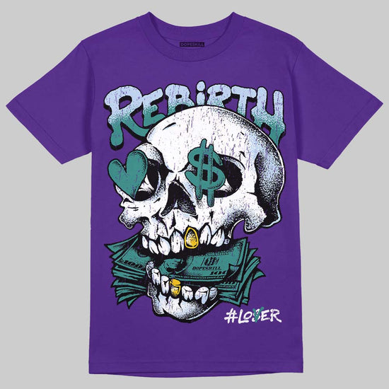 Jordan 5 Grape DopeSkill T-Shirt Rebirth Graphic Streetwear - Purple 