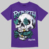 Jordan 5 Grape DopeSkill T-Shirt Rebirth Graphic Streetwear - Purple 