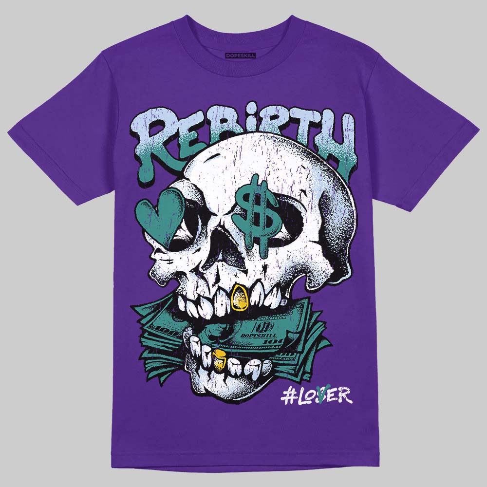 Jordan 5 Grape DopeSkill T-Shirt Rebirth Graphic Streetwear - Purple 