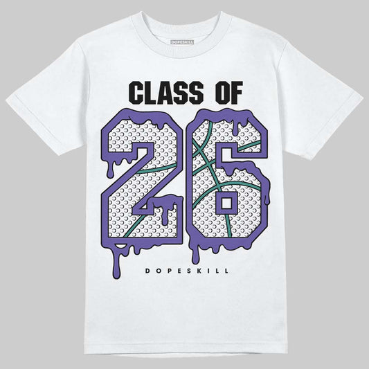 Jordan 5 OG “Grape” DopeSkill T-Shirt 26 Drip Graphic Streetwear - White