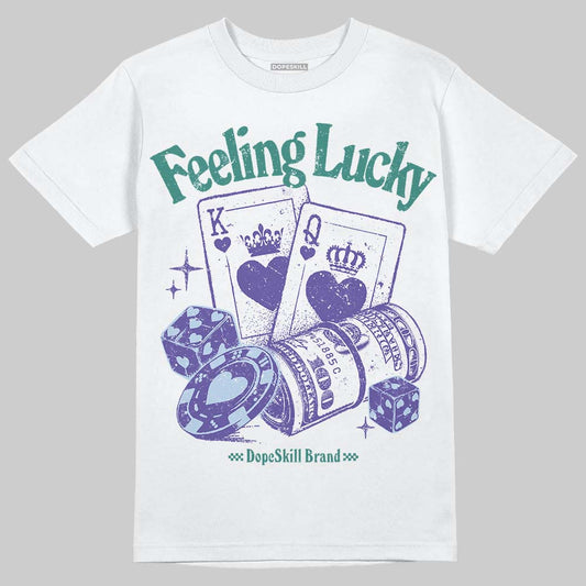 Jordan 5 OG “Grape” DopeSkill T-Shirt Feeling Lucky Graphic Streetwear - White