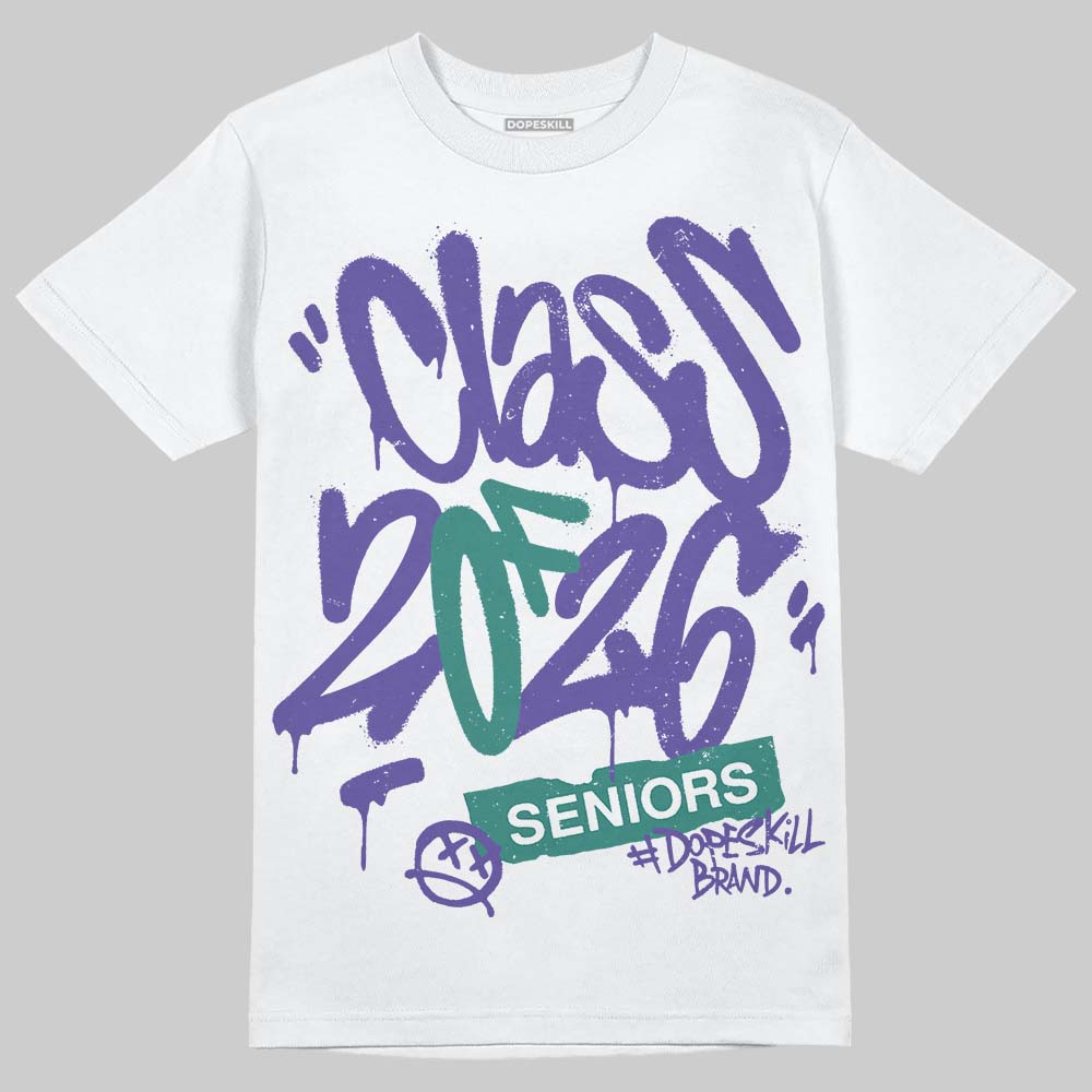 Jordan 5 OG “Grape” DopeSkill T-Shirt Class of 2026 Graphic Streetwear - White 
