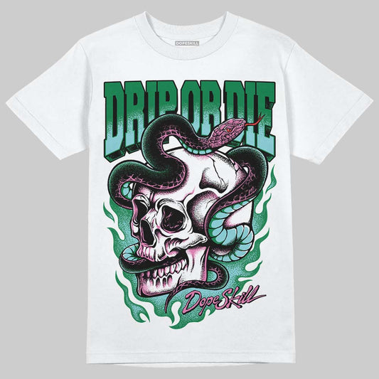 Green Sneakers DopeSkill T-Shirt Drip or Die Graphic Streetwear - White