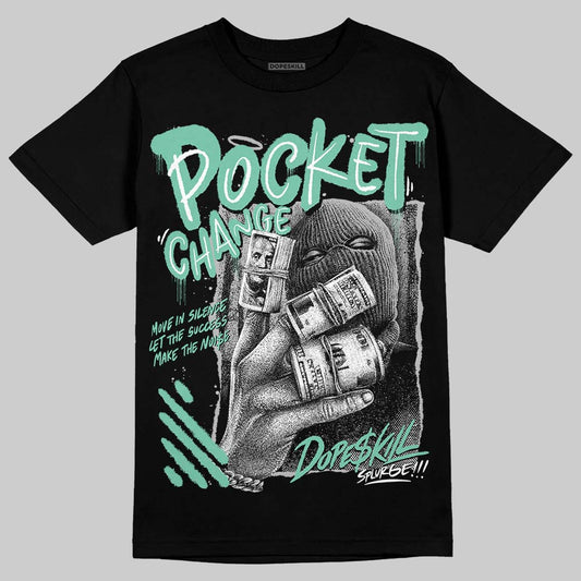 Jordan 3 "Green Glow" DopeSkill T-Shirt Pocket Change Graphic Streetwear - Black