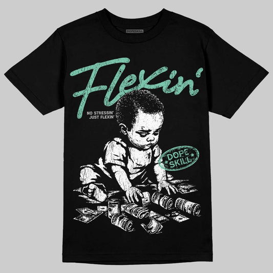 Jordan 3 "Green Glow" DopeSkill T-Shirt Flexin' Graphic Streetwear - Black