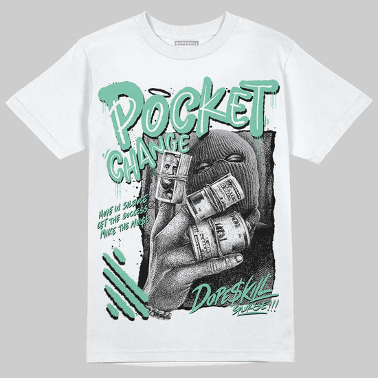 Jordan 3 "Green Glow" DopeSkill T-Shirt Pocket Change Graphic Streetwear - White