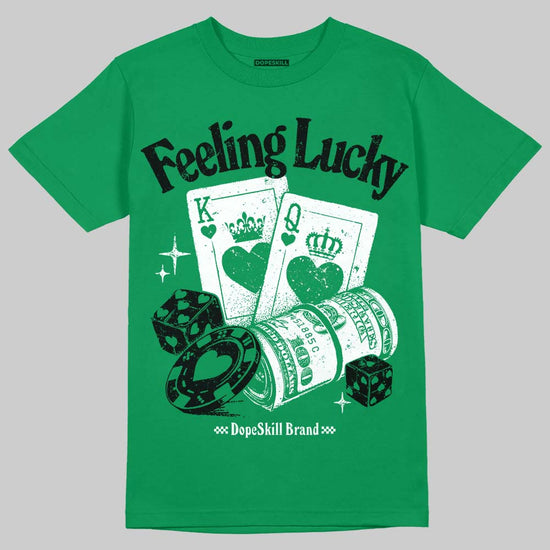 Green Sneakers DopeSkill T-Shirt Feeling Lucky Graphic Streetwear - Irish Green