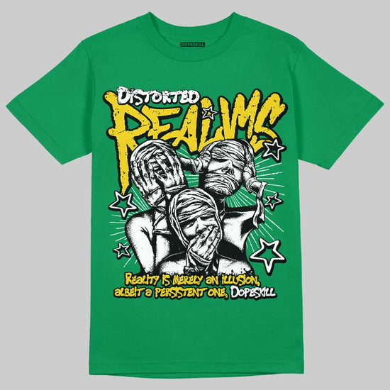 Green Sneakers DopeSkill T-Shirt Distorted Realms Graphic Streetwear - Irish Green