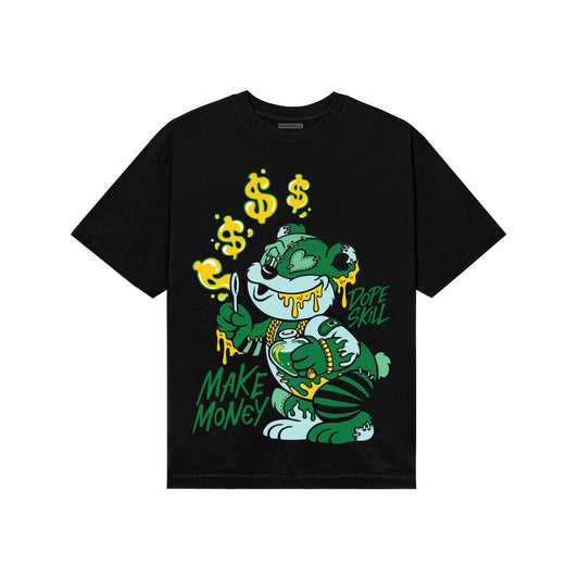 Green Sneakers DopeSkill T-Shirt Make Money Graphic Streetwear - Black