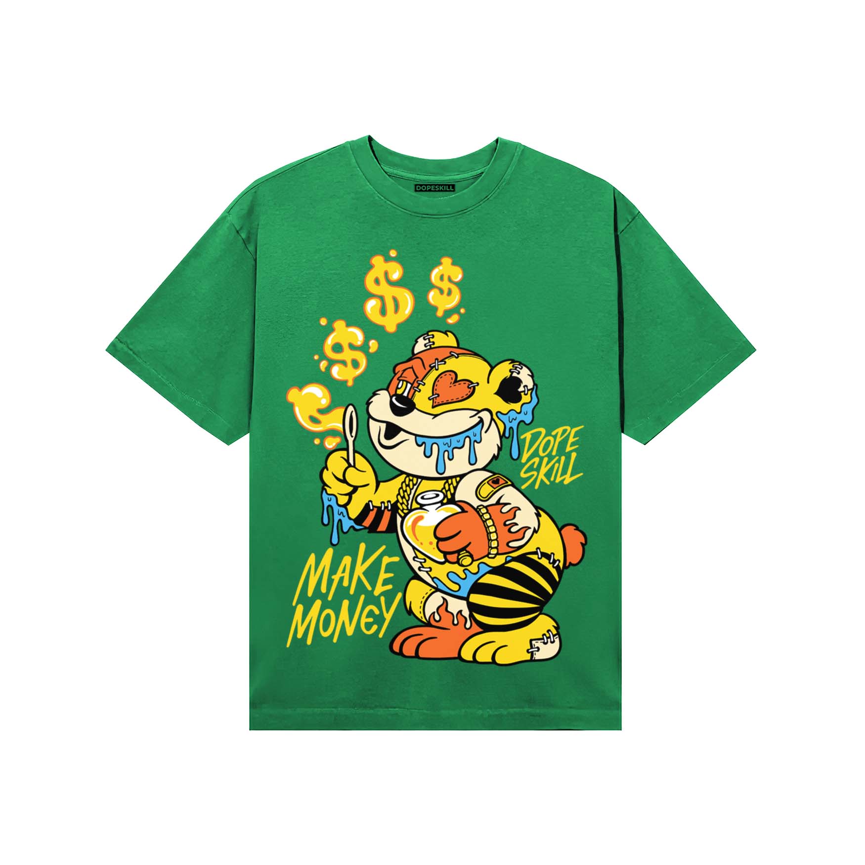 Green Sneakers DopeSkill T-Shirt Make Money Graphic Streetwear - irish Green