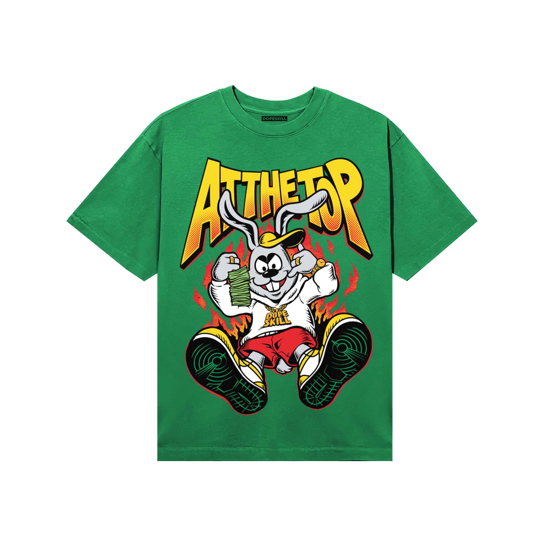 Green Sneakers DopeSkill T-Shirt At The Top Graphic Streetwear - Irish Green