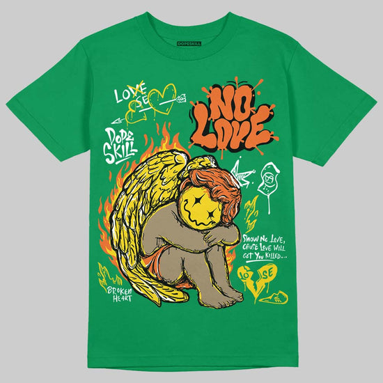 Green Sneakers DopeSkill T-Shirt No Love Graphic Streetwear - Irish Green