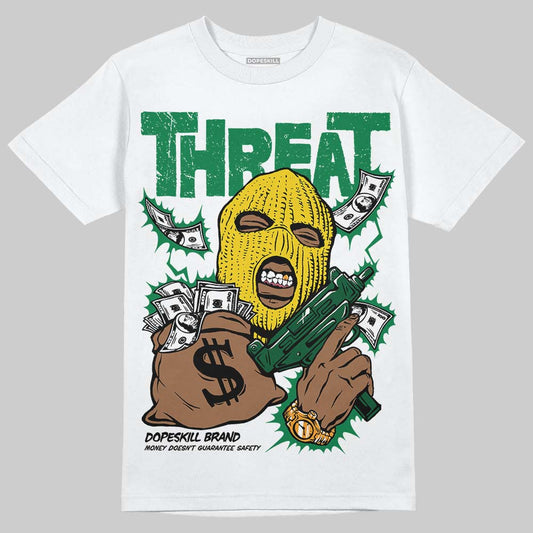 Green Sneakers DopeSkill T-Shirt Under Threat Graphic Streetwear - White