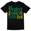 Green Sneakers DopeSkill T-Shirt Protect Me From Evil Graphic Streetwear - Black