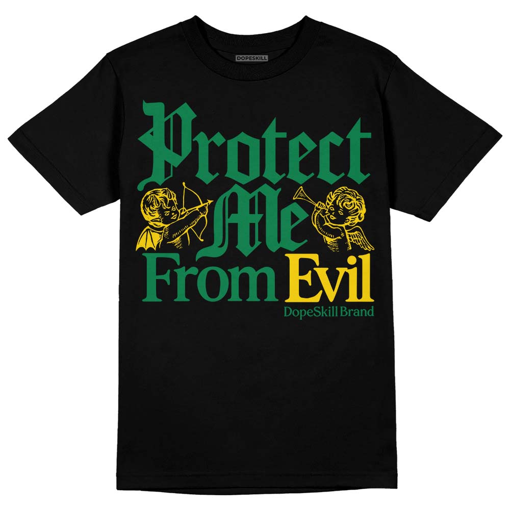 Green Sneakers DopeSkill T-Shirt Protect Me From Evil Graphic Streetwear - Black