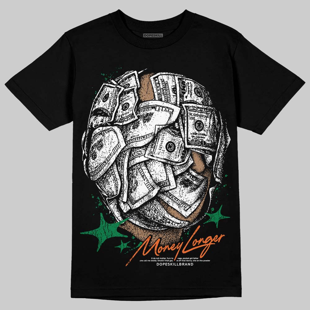 Green Sneakers DopeSkill T-Shirt Money Longer Graphic Streetwear - Black