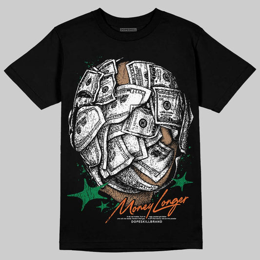 Green Sneakers DopeSkill T-Shirt Money Longer Graphic Streetwear - Black