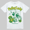 Green Sneakers DopeSkill T-Shirt Feeling Lucky Graphic Streetwear - White