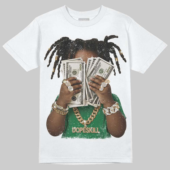 Green Sneakers DopeSkill T-Shirt Rich Youth Graphic Streetwear - White